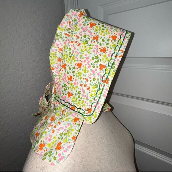 Vintage Handmade Ditsy Floral Print Cottagecore Bonnet - Picture 3 of 7